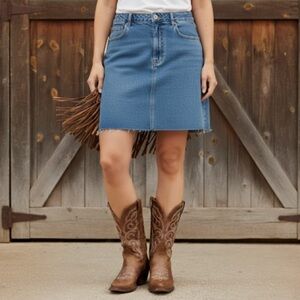 Cotton On Curve Denim Mini Skirt